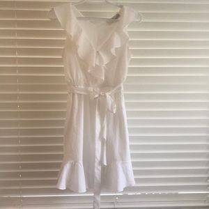 White ruffle dress
